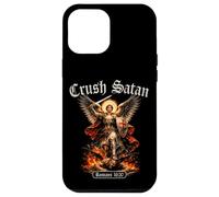 Custodia per iPhone 12 Pro Max Schiaccia Satana San Michele Romani Versi Biblici Arcangelo Angelo
