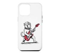 Custodia per iPhone 12 Pro Max Scimmia rock, scimmietta divertente che suona la chitarra