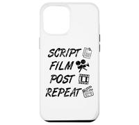 Custodia per iPhone 12 Pro Max Script Film Post Repeat Video Producer Filmmaker