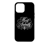 Custodia per iPhone 12 Pro Max Scritta bianca decorata con scritta "Most Ardently Jane Austen"