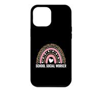 Custodia per iPhone 12 Pro Max Scuola Assistente sociale Leopard Rainbow