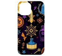 Custodia per iPhone 12 Pro Max Simboli di luna mistica celeste disegno astratto