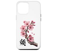 Custodia per iPhone 12 Pro Max Simbolo dell'anima dei fiori di ciliegio Rami Rosa Petali Emblema