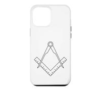 Custodia per iPhone 12 Pro Max Simbolo massonico massonico bussola quadrata massoneria occulta
