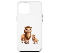 Custodia per iPhone 12 Pro Max Simpatico design a forma di cammello con mamma e bambino