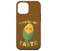Custodia per iPhone 12 Pro Max Simpatico design A-MAIZE-ING Gusto Corn Pun Foodie