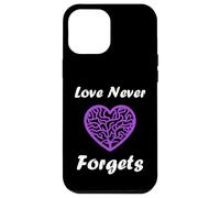 Custodia per iPhone 12 Pro Max Simple purple quote alzheimer's love never forgets
