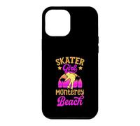 Custodia per iPhone 12 Pro Max Skater Girl Monterey Beach California Retro Skateboard