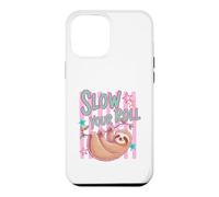 Custodia per iPhone 12 Pro Max Slow Your Roll Bradipo Appeso Rilassante Animale