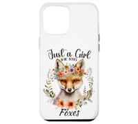 Custodia per iPhone 12 Pro Max Solo una ragazza che ama volpi e fiori per ragazze amanti della volpe