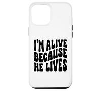 Custodia per iPhone 12 Pro Max Sono vivo perché lui vive Christian Happy Resurrection