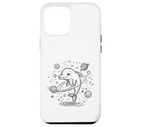 Custodia per iPhone 12 Pro Max Sorridente delfino esploratore cosmico con pianeti e stelle