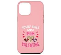 Custodia per iPhone 12 Pro Max Sorry Girls Mommy Is My Valentine Hearts leopardo e plaid