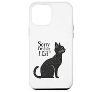 Custodia per iPhone 12 Pro Max Sorry I’m Late I Saw a Cat Funny Pet Lover Humor Design tees