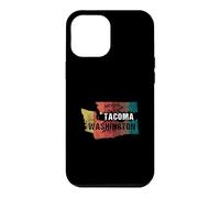 Custodia per iPhone 12 Pro Max Souvenir grafico originale con mappa dello stato di Tacoma Washington in stile retrò