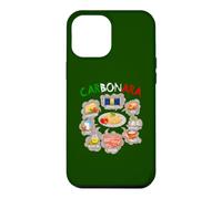 Custodia per iPhone 12 Pro Max Spaghetti Ricetta Pasta Alla Carbonara Amanti del Cibo Italiano Divertente