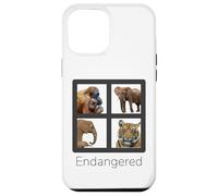 Custodia per iPhone 12 Pro Max Specie in pericolo di estinzione Orangutan Tiger Elefanti