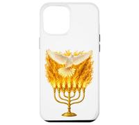Custodia per iPhone 12 Pro Max Spirito Santo Fuoco Menorah Shavuot Pentecoste