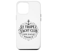 Custodia per iPhone 12 Pro Max Stampa nera vintage di St. Tropez Yacht Club