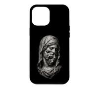 Custodia per iPhone 12 Pro Max Statua Estetica Oscura Cascata Volti Velati Arte Surreale