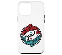 Custodia per iPhone 12 Pro Max Stile tribale dei nativi americani del salmone del Pacifico nord