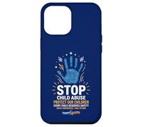 Custodia per iPhone 12 Pro Max Stop agli abusi sui minori Proteggere la consapevolezza dei bambini indossando blu