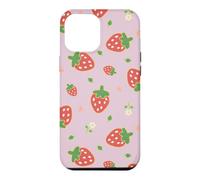 Custodia per iPhone 12 Pro Max Strawberry Floral Garden Cottagecore Aesthetic