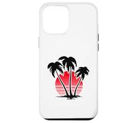 Custodia per iPhone 12 Pro Max Sunset Beach Palm Trees for Summer Vacation or Holidays