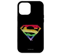 Custodia per iPhone 12 Pro Max Superman Rough Rainbow Pride Logo