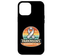 Custodia per iPhone 12 Pro Max Supporto per nastro di sensibilizzazione del Parkinson Warrior in argento retrò