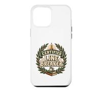 Custodia per iPhone 12 Pro Max T-shirt con scritta "Certified Line Breaker" (lingua italiana non garantita)