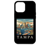 Custodia per iPhone 12 Pro Max Tampa Florida Retro Vintage Skyline Bay Waterfront Tramonto