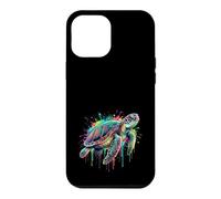 Custodia per iPhone 12 Pro Max Tartarughe del mondo Color Splash Paint Art