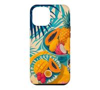 Custodia per iPhone 12 Pro Max Tavolo da frutta tropicale sotto ombre di palma