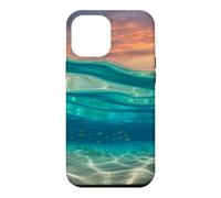 Custodia per iPhone 12 Pro Max Teal Ocean Tramonto Accessori per telefono Tropical Water Art