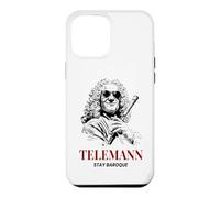 Custodia per iPhone 12 Pro Max Telemann Stay Baroque Funny Classical Music Compositore