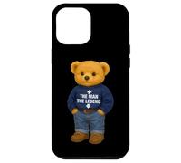 Custodia per iPhone 12 Pro Max The Man The Legend Funny Teddy Bear Humor Quotes Sayings