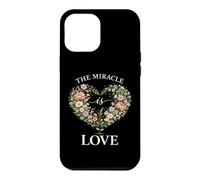 Custodia per iPhone 12 Pro Max The Miracle Is Love - Ghirlanda di fiori con cuore