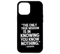 Custodia per iPhone 12 Pro Max The Only Wisdom Socrates frase di un filosofo