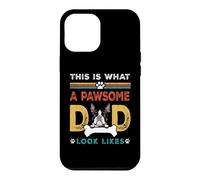 Custodia per iPhone 12 Pro Max This Is What A Pawsome Dad Look Likes Boston Terrier Dog Dad