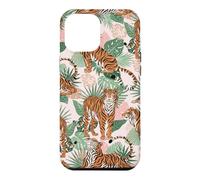 Custodia per iPhone 12 Pro Max Tiger in Tropical Palms Safari Theme