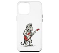 Custodia per iPhone 12 Pro Max Tiger suona la chitarra Rock & Roll Tigers Rocker Music