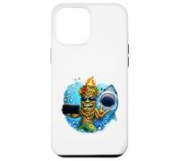 Custodia per iPhone 12 Pro Max Tiki Man Shark Selfie - Isola divertente Ocean Vibes Tropical