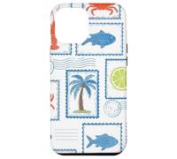 Custodia per iPhone 12 Pro Max Timbro postale costiero del Mediterraneo Ocean Life Summer