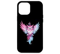 Custodia per iPhone 12 Pro Max Transgender Owl Bird Trans Pride Flag Colors Tattoo Style