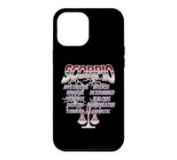 Custodia per iPhone 12 Pro Max Tratti dello Scorpione Zodiaco Astrologia Retro Citazione