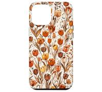 Custodia per iPhone 12 Pro Max Tulipano Arancione Floreale Marrone Tulipani Fiore Di Campo Su