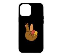 Custodia per iPhone 12 Pro Max Turchia, mano, pace, segno, divertente, giorno del Ringraziamento, pellegrino, autunno