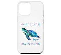 Custodia per iPhone 12 Pro Max Turtle Watercolor Sea Ocean My Turtles Call Me Granny