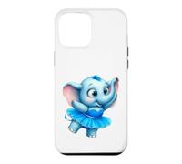 Custodia per iPhone 12 Pro Max Tutu blu ballerina elefante carino bambino